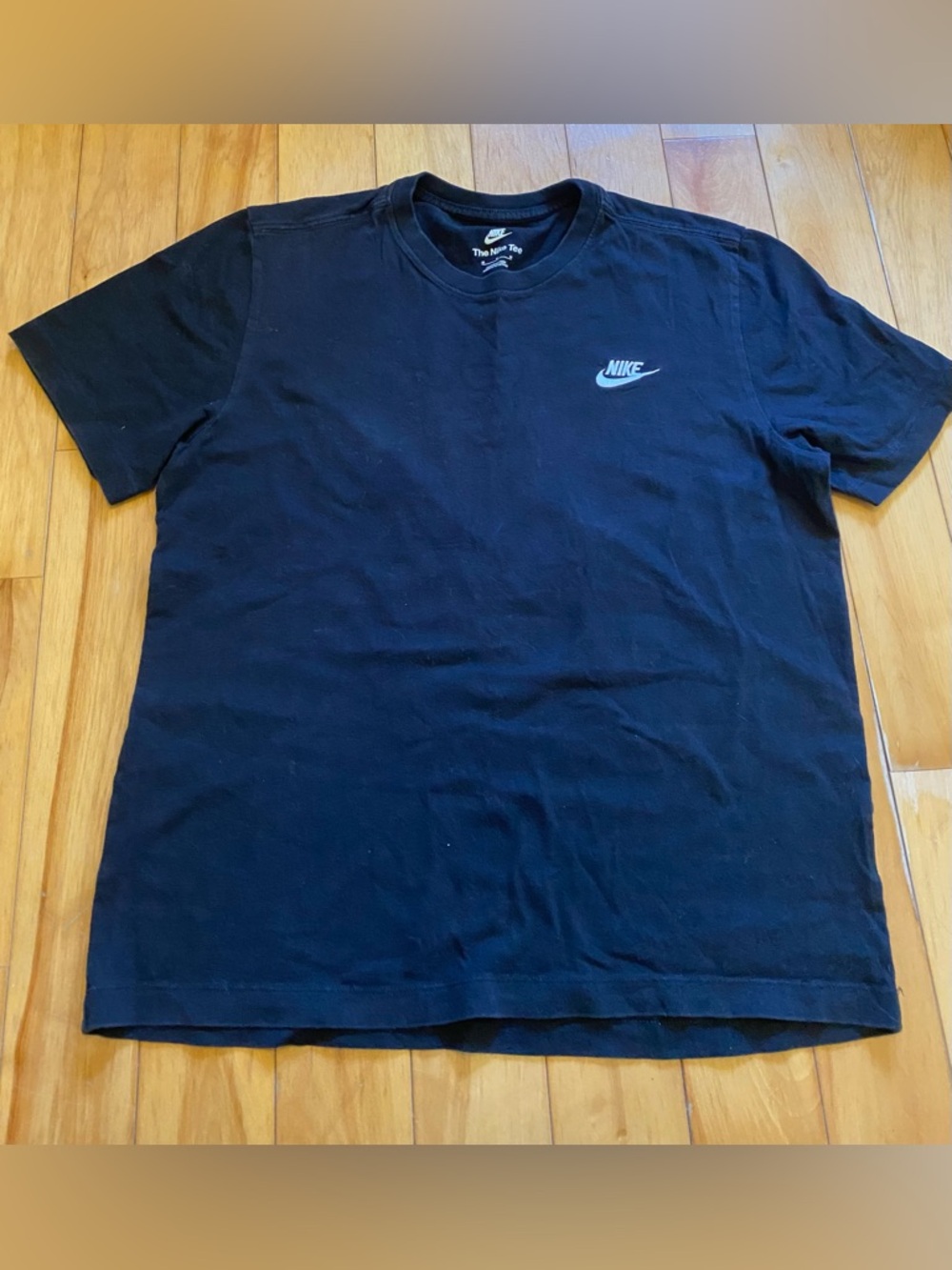 Nike Black Short Sleeve Crew T-Shirt with White Swoosh